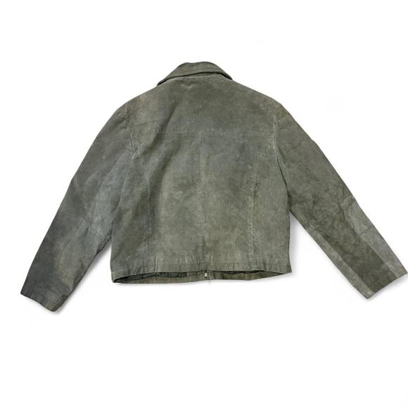 Vintage earthy tone rugged 90s faded green Wilson's Leather Maxima womens small - Picture 3 of 8